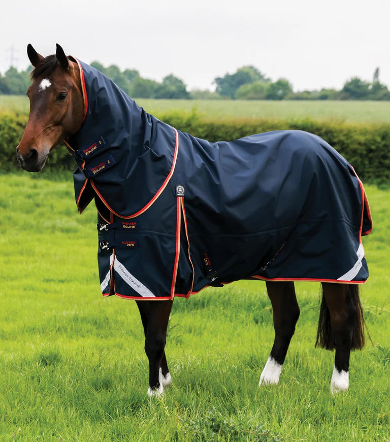 Premier equine Buster Zero Turnout Rug with Classic Neck Cover Navy