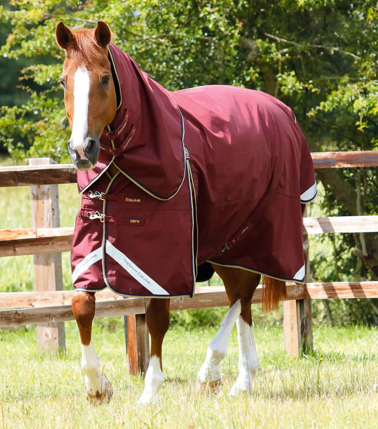 Premier equine Buster Zero Turnout Rug with Classic Neck Cover Navy