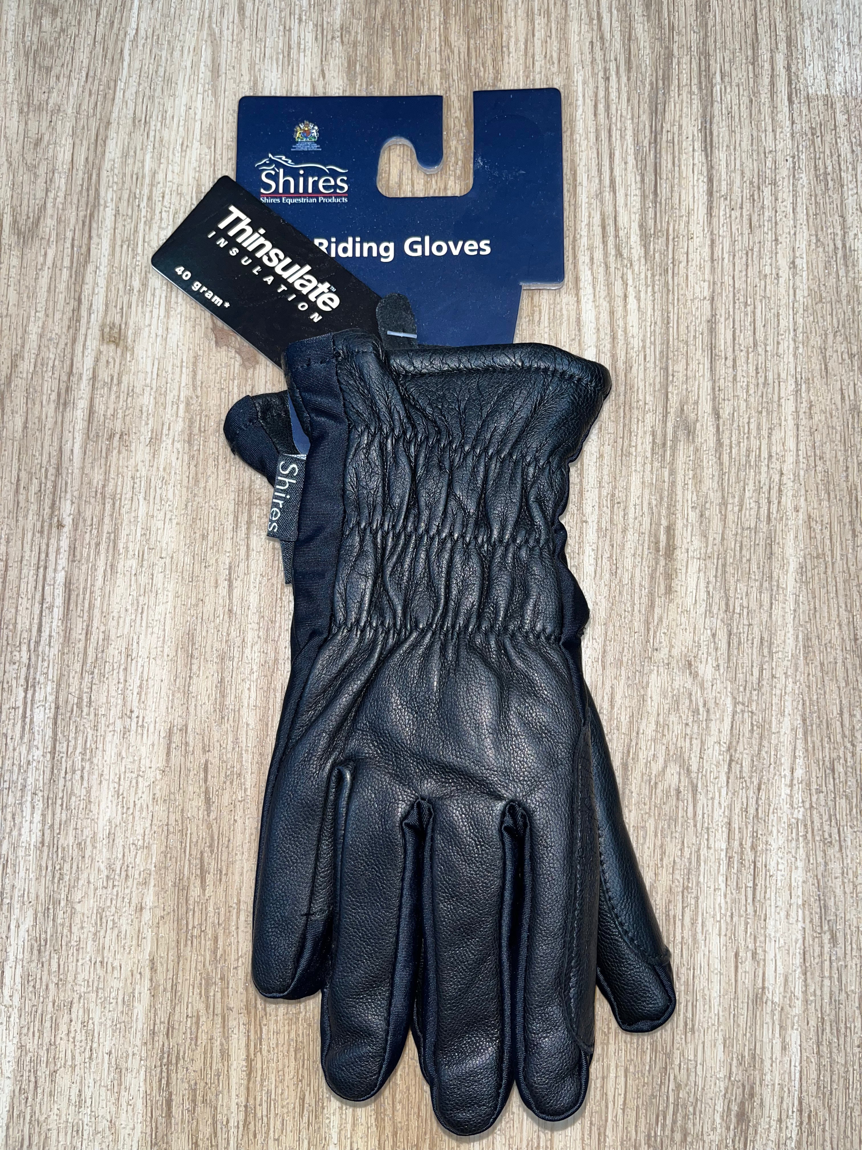 Shire’s Leather Riding Gloves Thinsulate Insulation XSmall