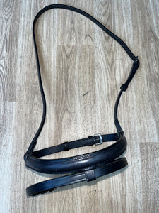 Black Flash Noseband - English Leather - Cob #20