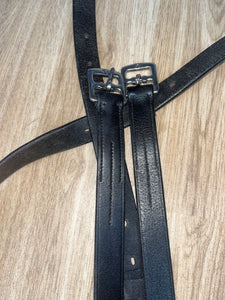 Black Stirrup Leathers 54”