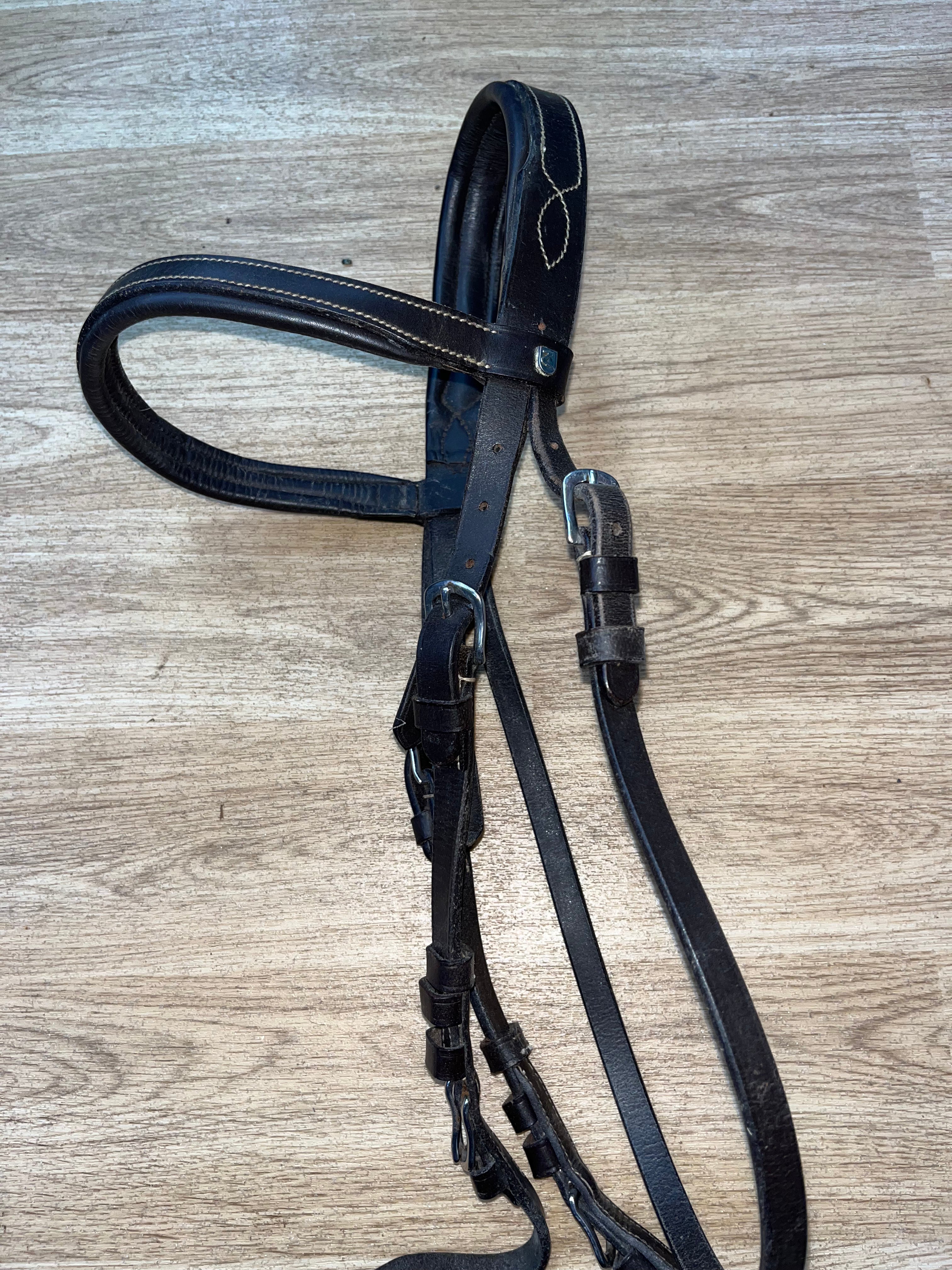 Brown Cob Bridle Fancy Stitching #16