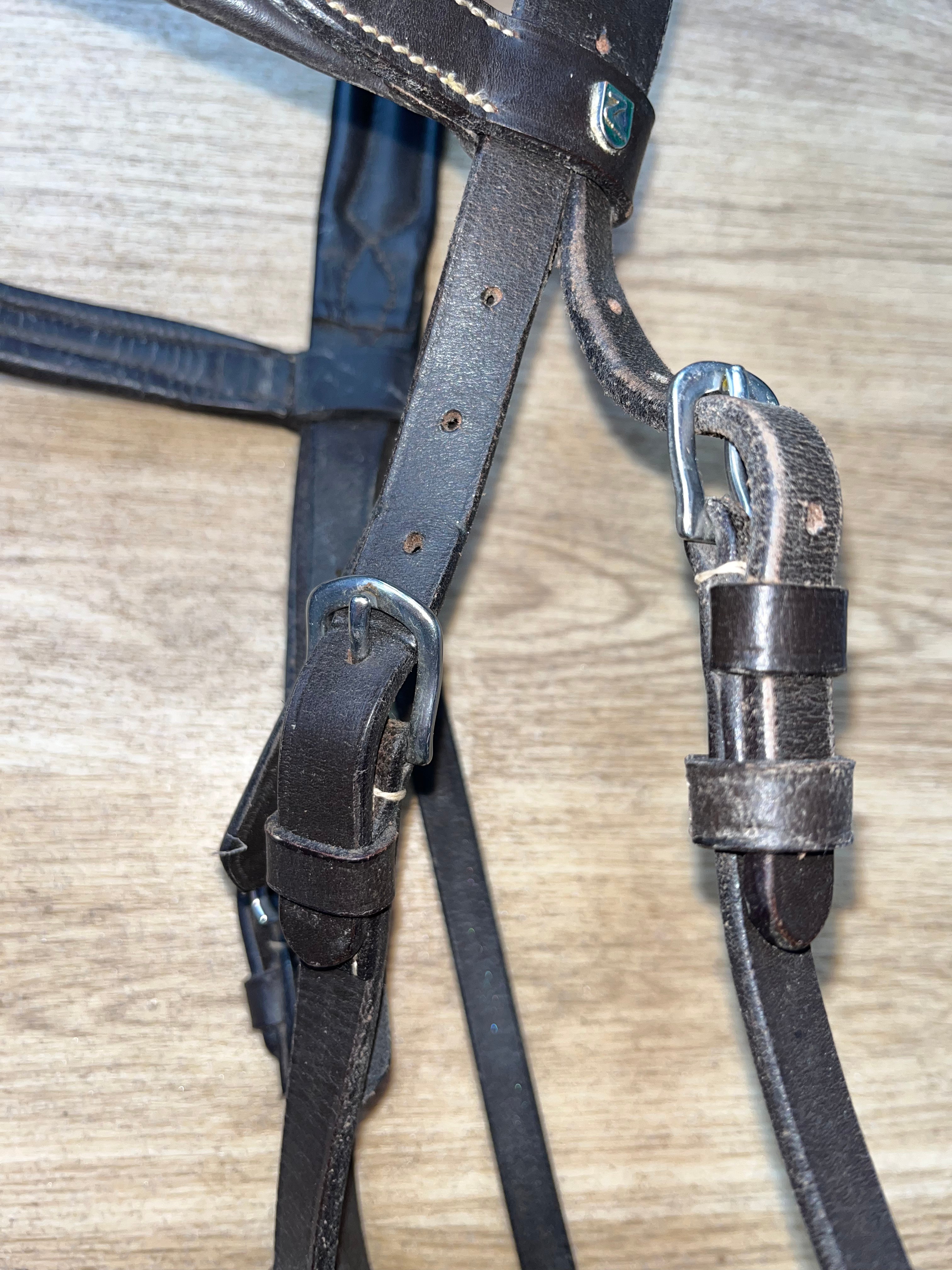 Brown Cob Bridle Fancy Stitching #16