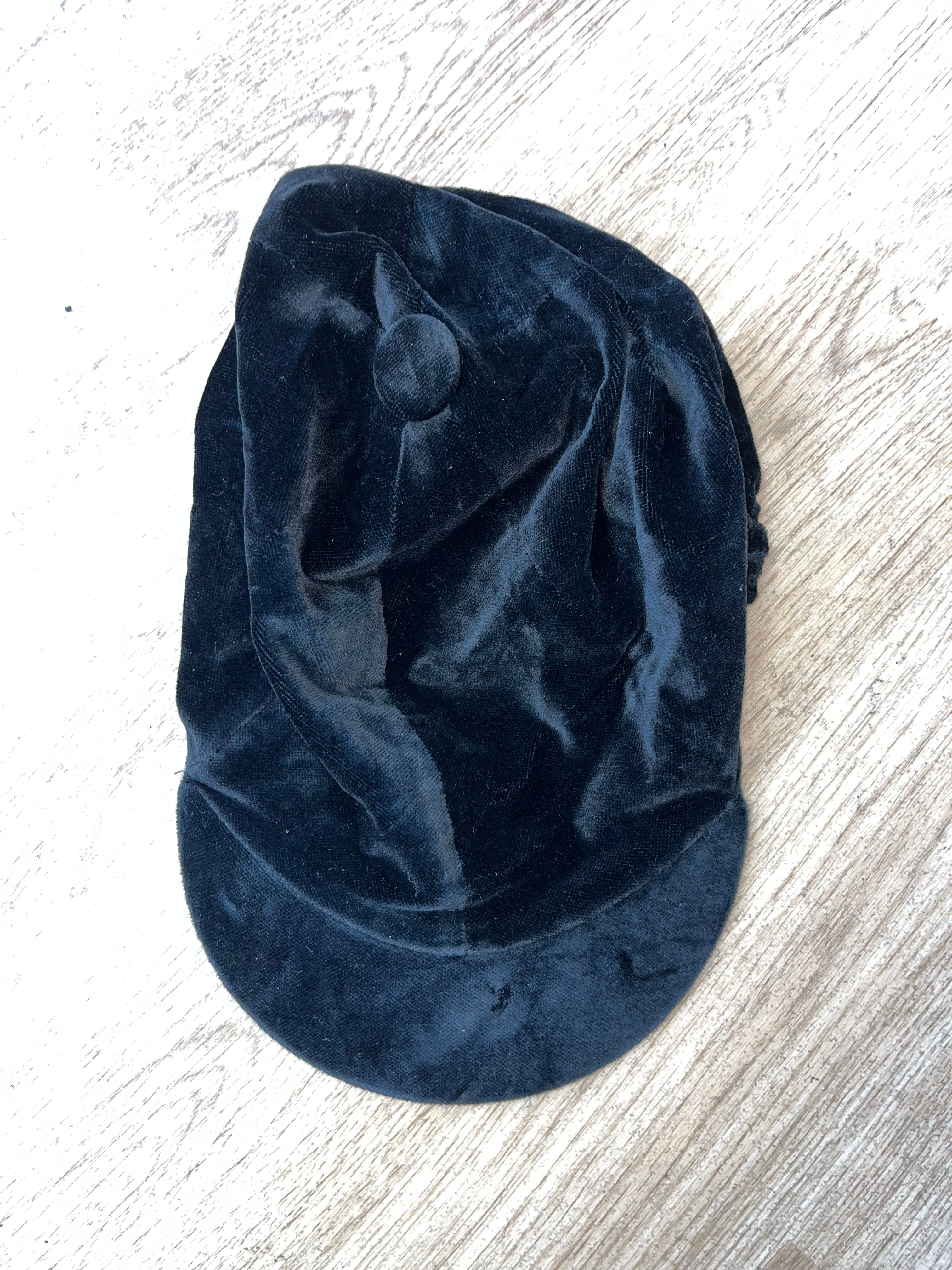 Black Velvet Hat Silk