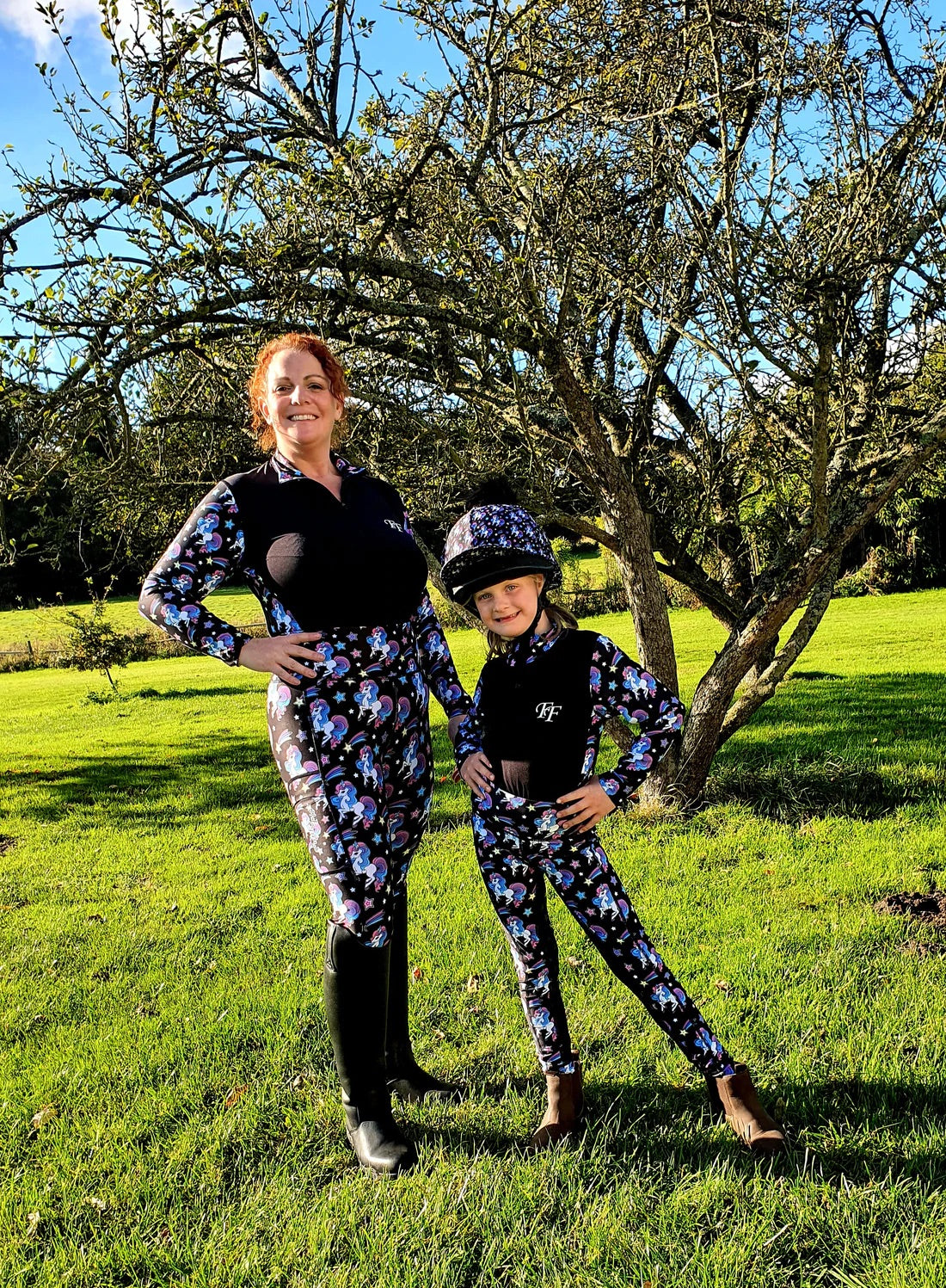 Funky Fit Unicorn Riding Tights & Baselayer - Childs & Adults