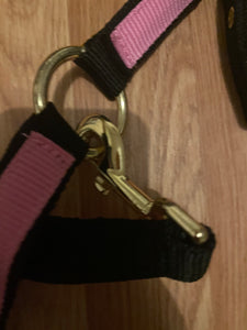 Pink & Black Pony Headcollar