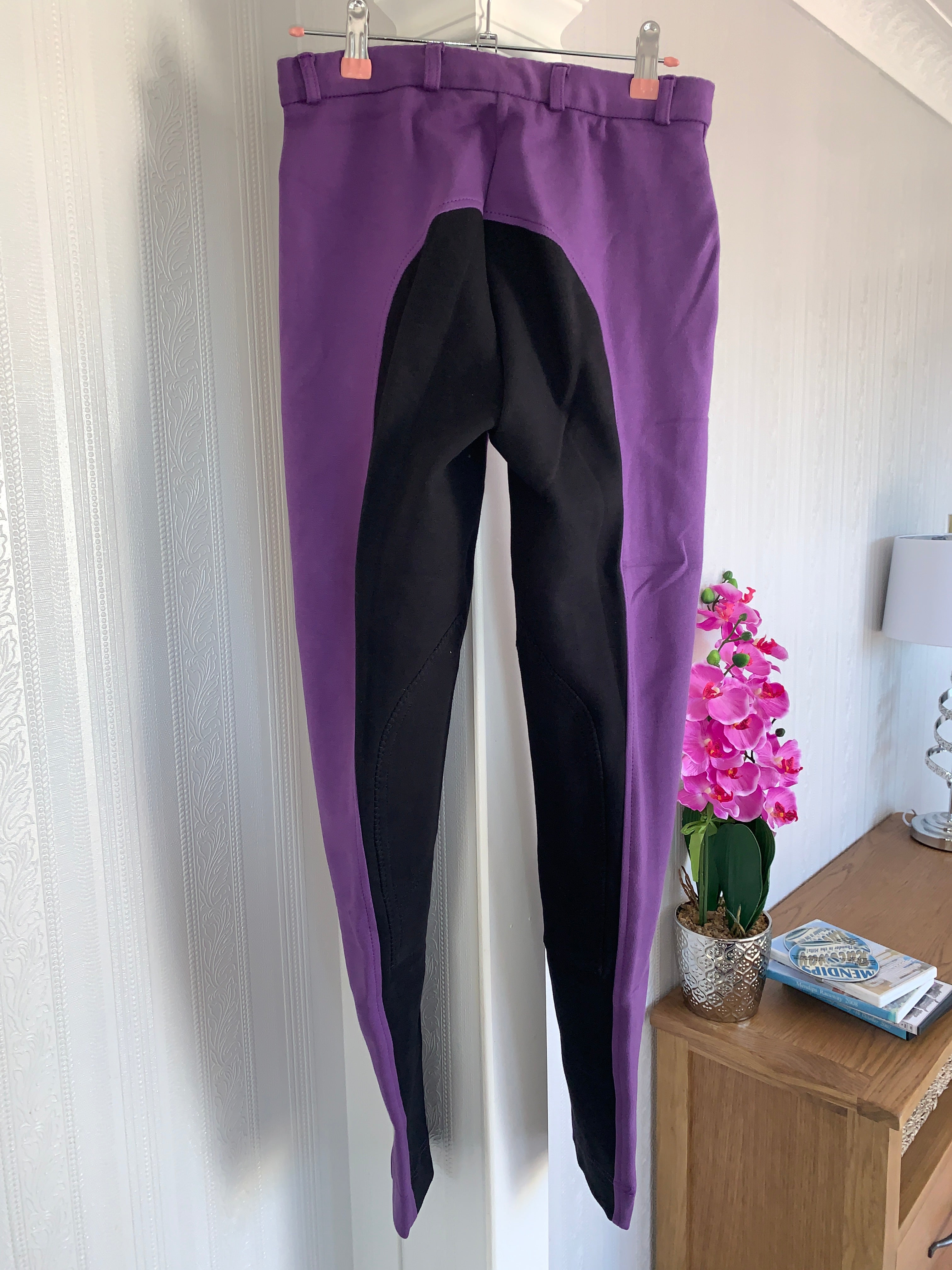 Gallop Purple & Black Jodphurs - Ladies 24” 38” 40” 28”