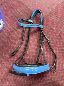 Blue Diamanté Bridle - Full - Brown