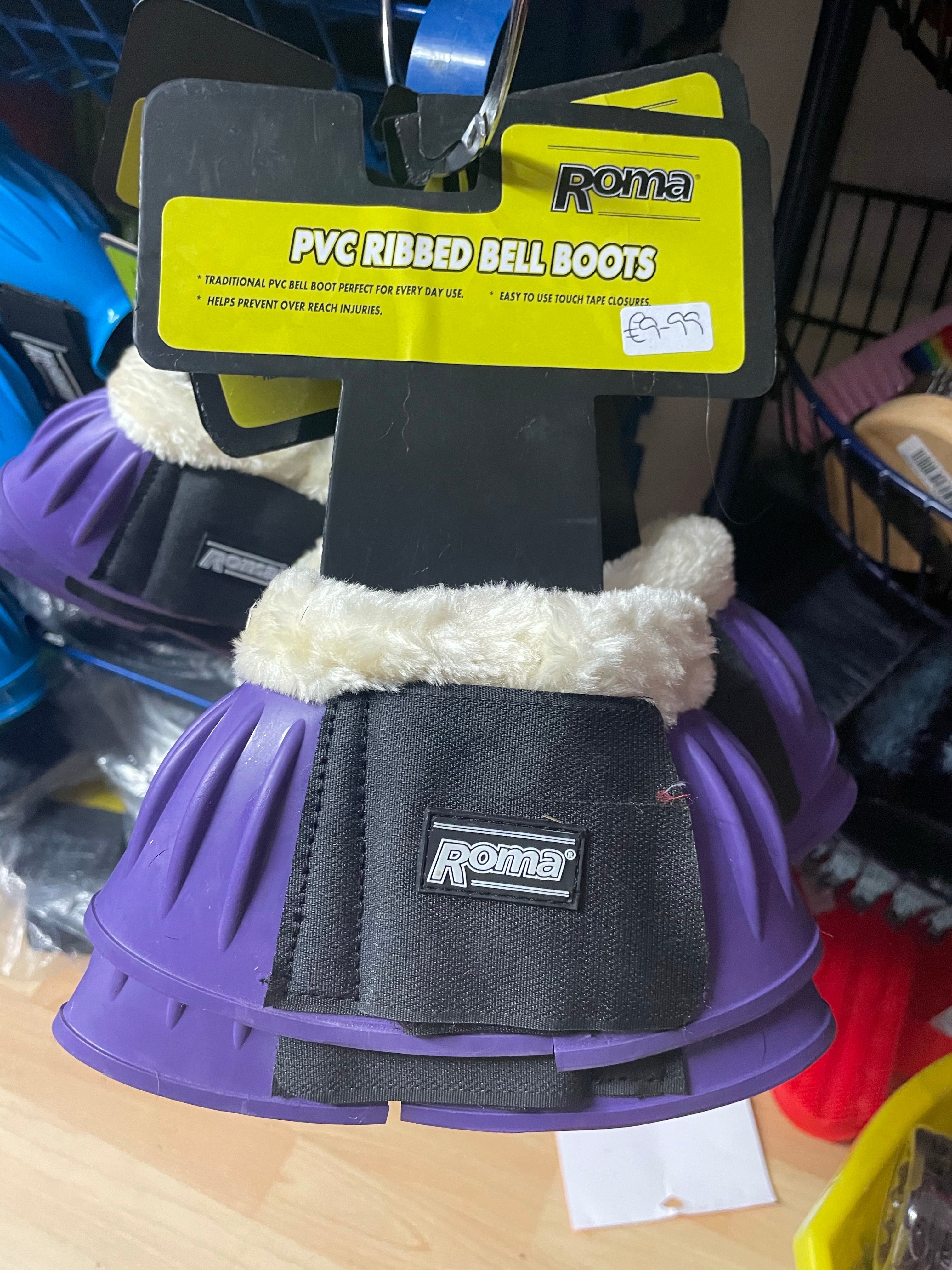 Roma Fluffy Over Reach Boots - Purple, White or Black