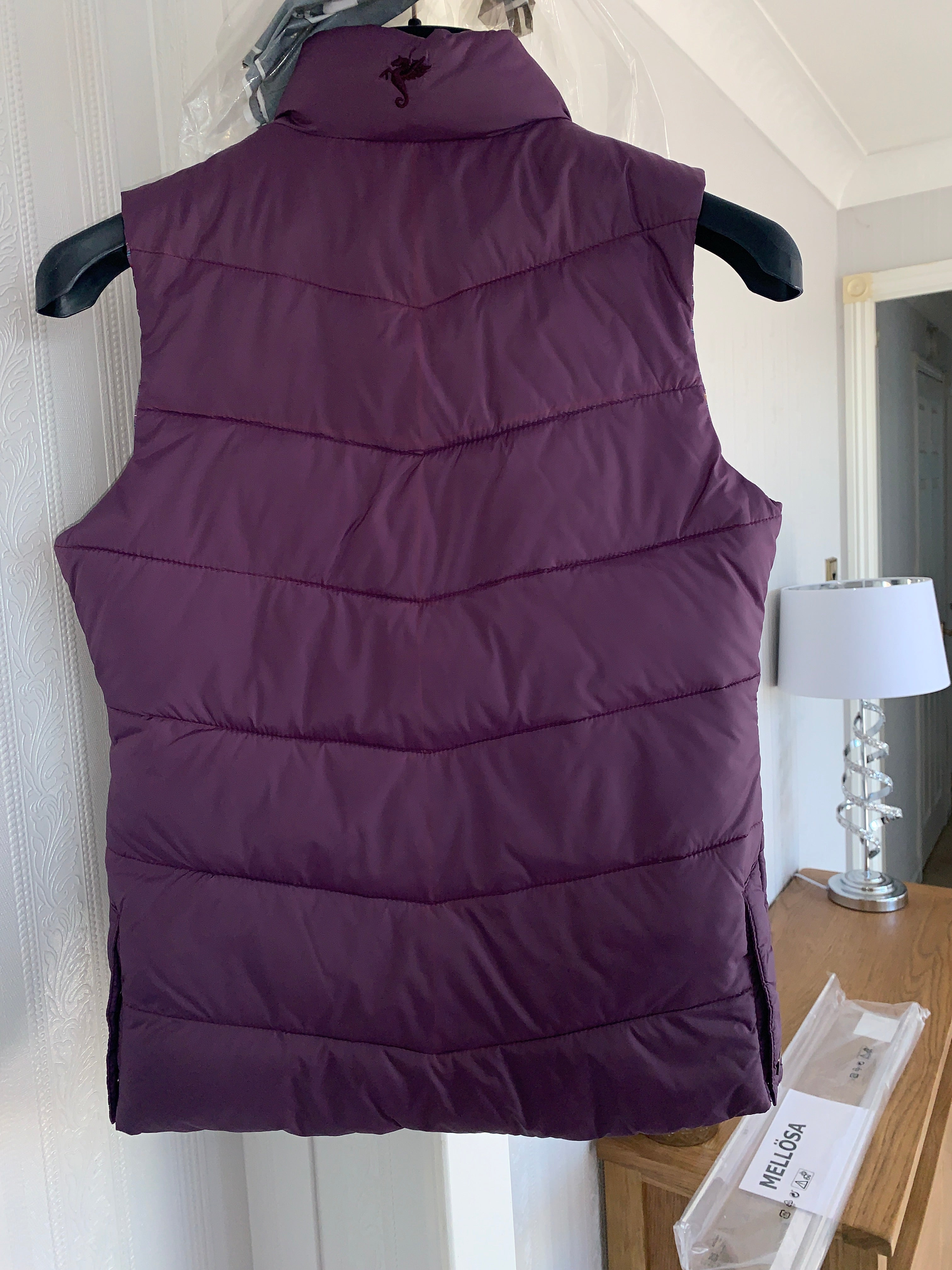 Puffa Reversible Plum Gillet - Size 8 - Bargain!!