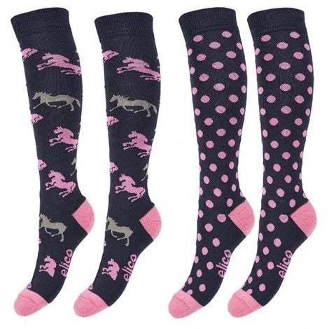 Elico Pack Of 2 Long Riding Socks