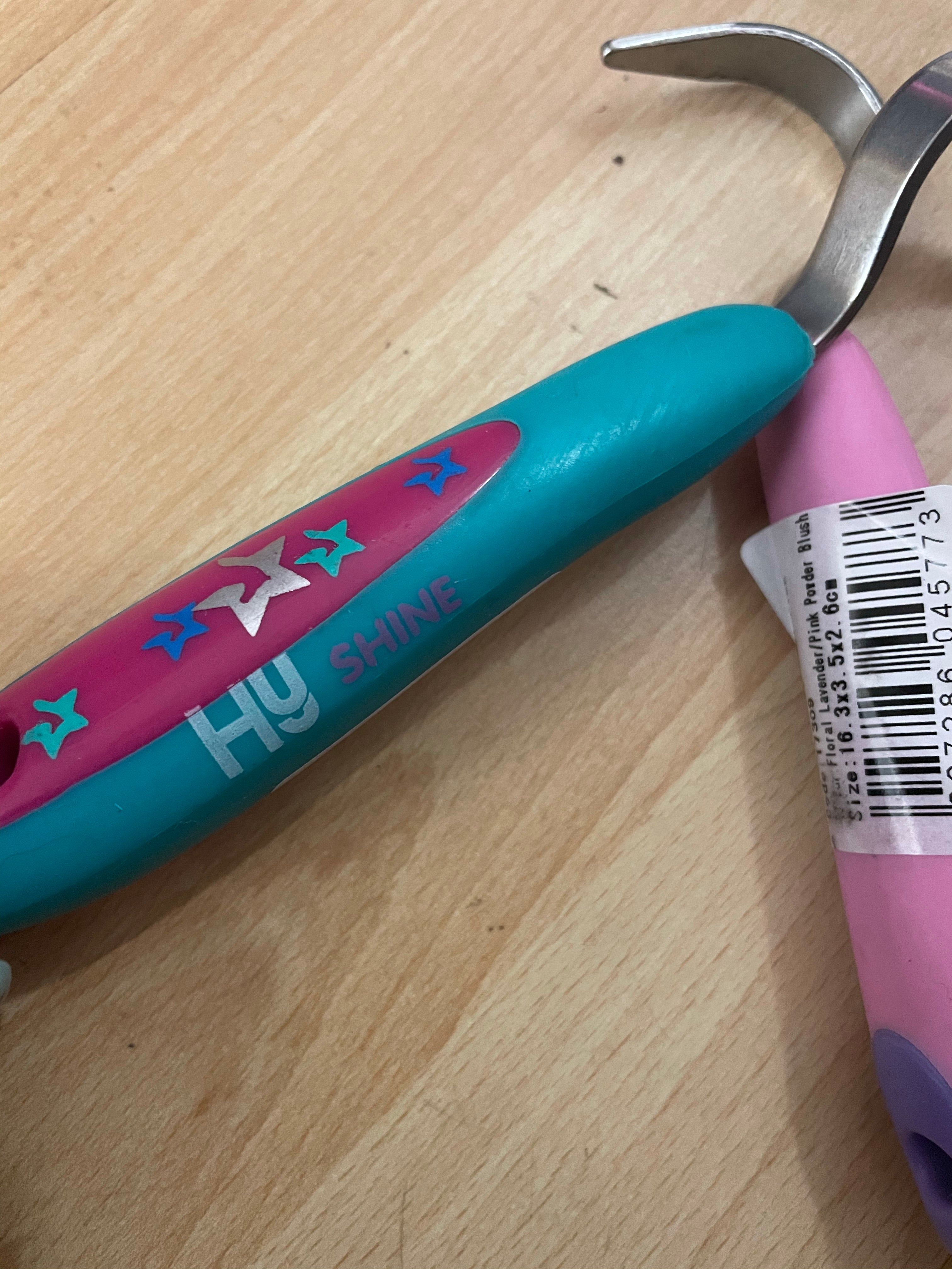 Hy Stars Soft Touch Hoof Pick - Turquoise or Pink