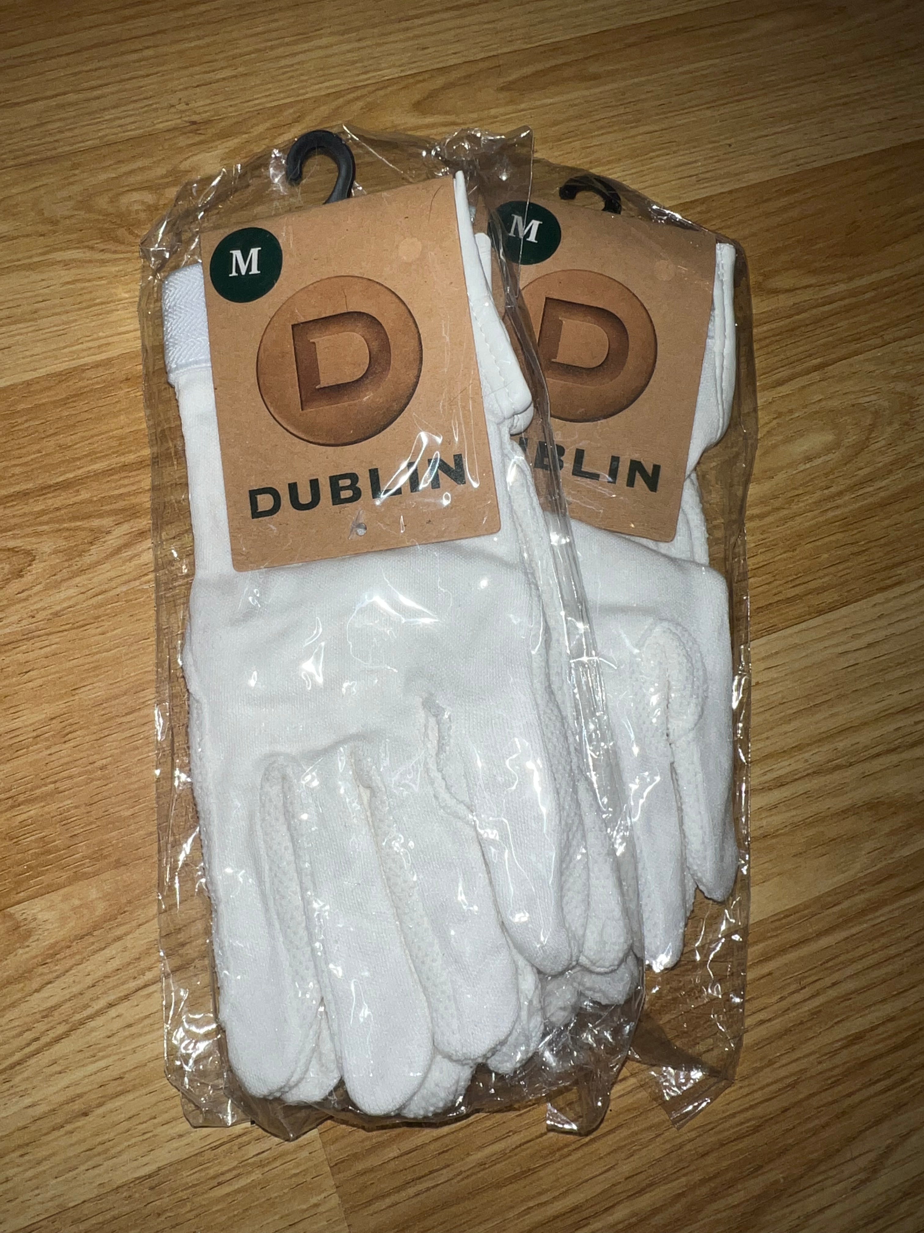 Dublin Track Riding Gloves - Brown XS or White Medium