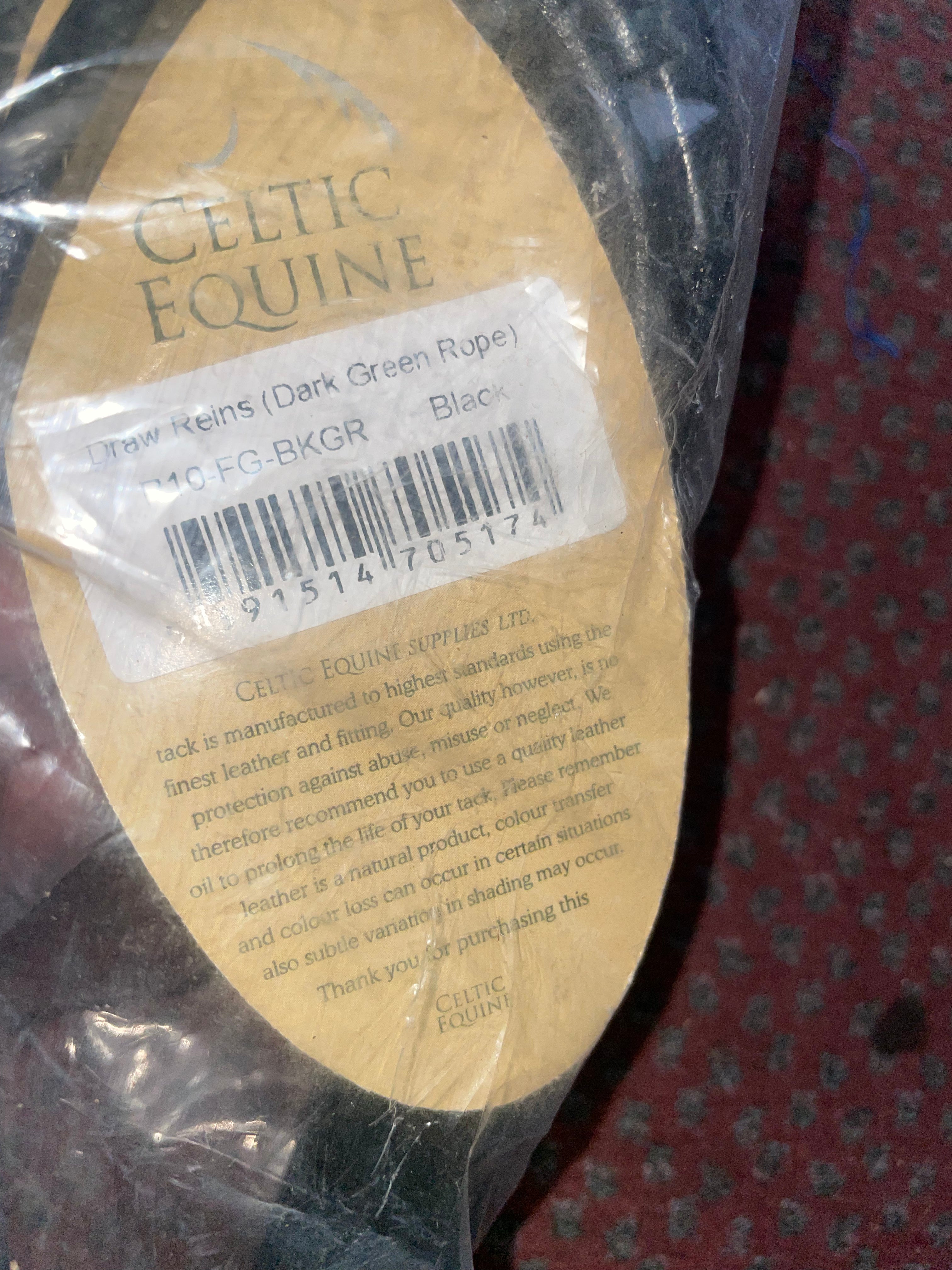 Celtic Equine Rope & Leather Draw Reins