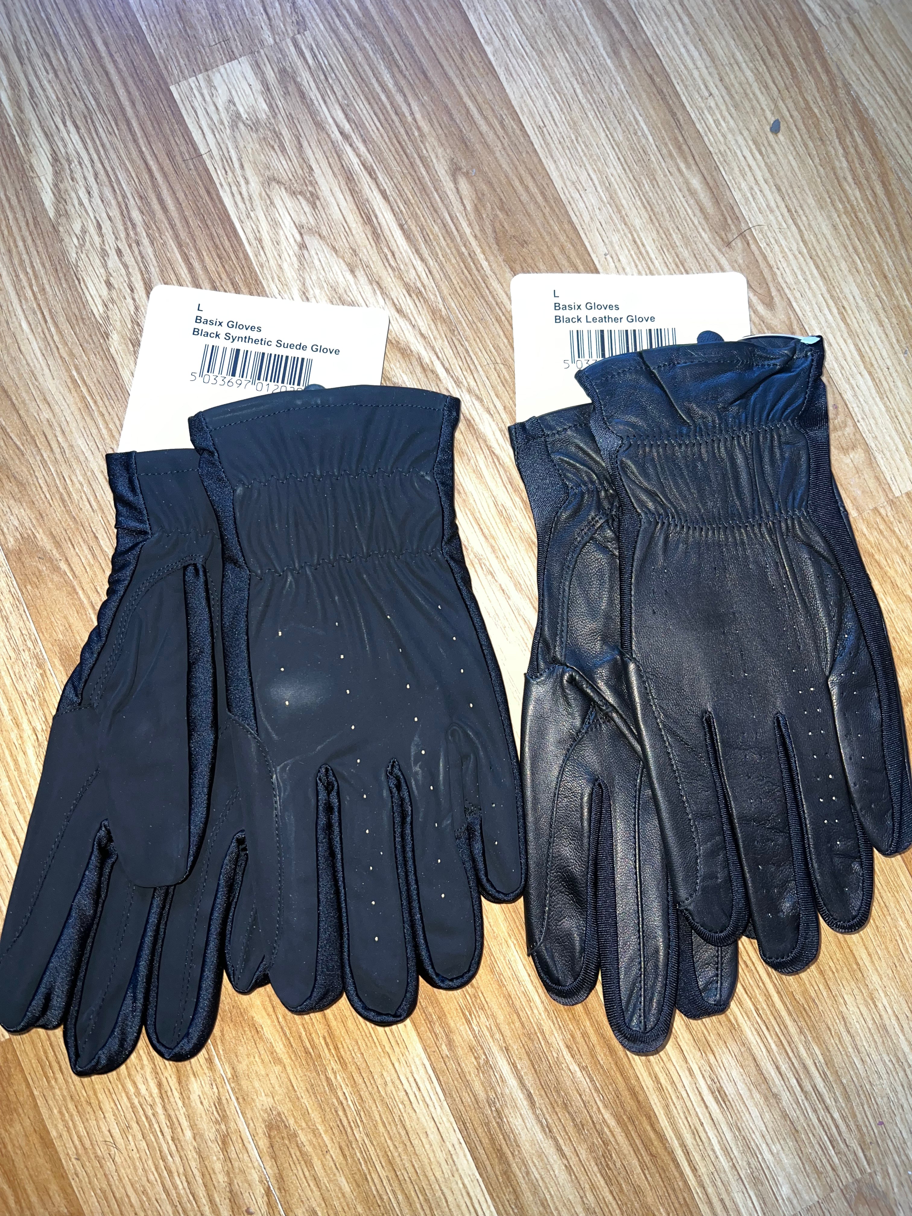 Real Leather or Synthetic Suede Gloves - XS to XL