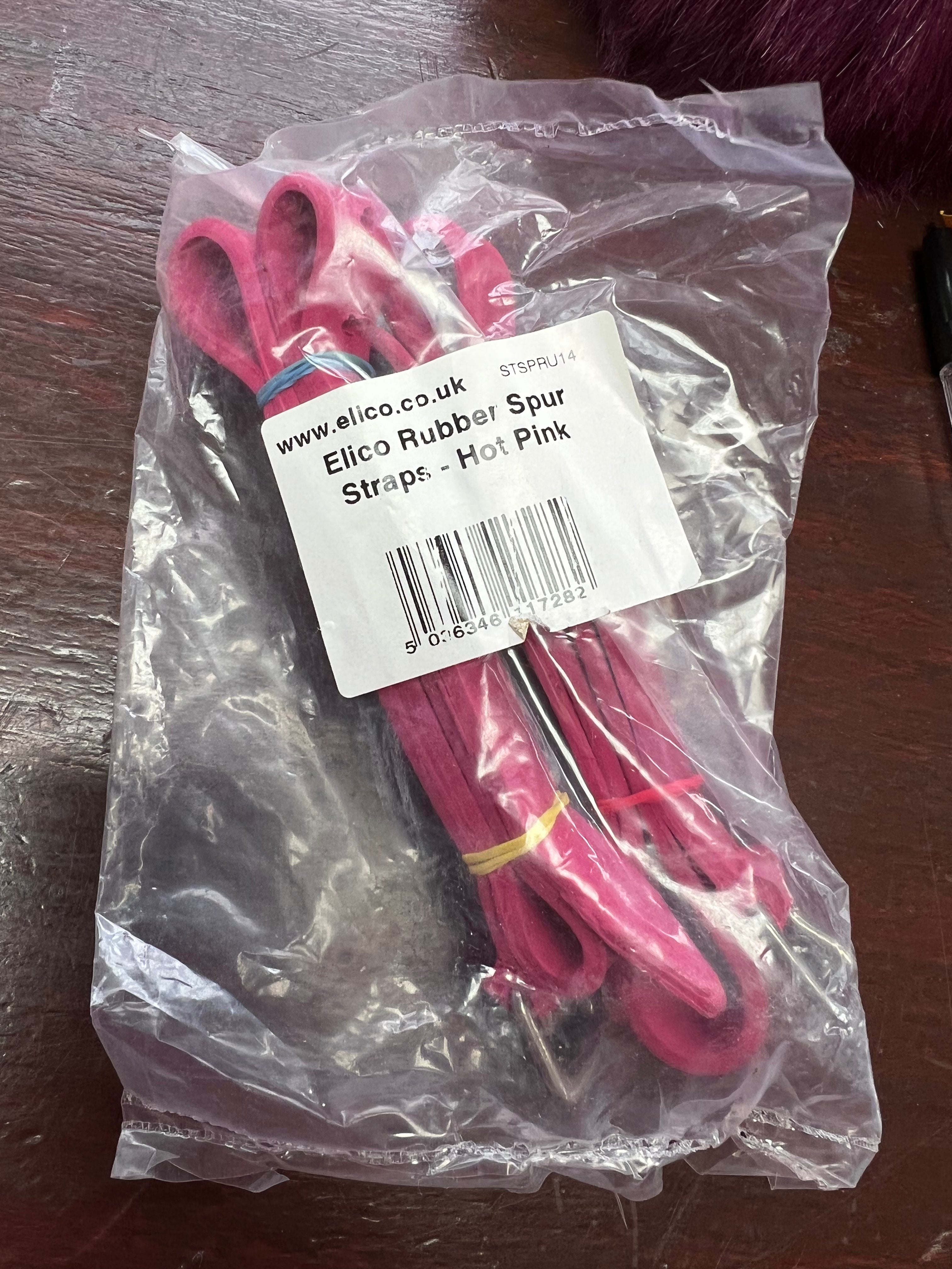 Elico Pink Rubber Spur Straps